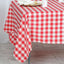 Polyester 70"x70" Table Overlay Square Tablecloth White/Red - Checkered Buffalo Plaid Table Topper