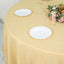 Premium Polyester 120" Round Tablecloth Champagne - Seamless 220GSM Wrinkle-Resistant Table Cover