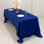 Lamour Satin 60"x126" Rectangle Tablecloth Royal Blue - Soft & Silk-Like Table Cover