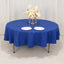 Cotton Blend 90" Round Tablecloth Royal Blue - Wrinkle-Resistant Table Cover