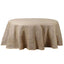 Burlap Jute 108" Round Tablecloth Natural - Rustic Boho Chic Table Linen