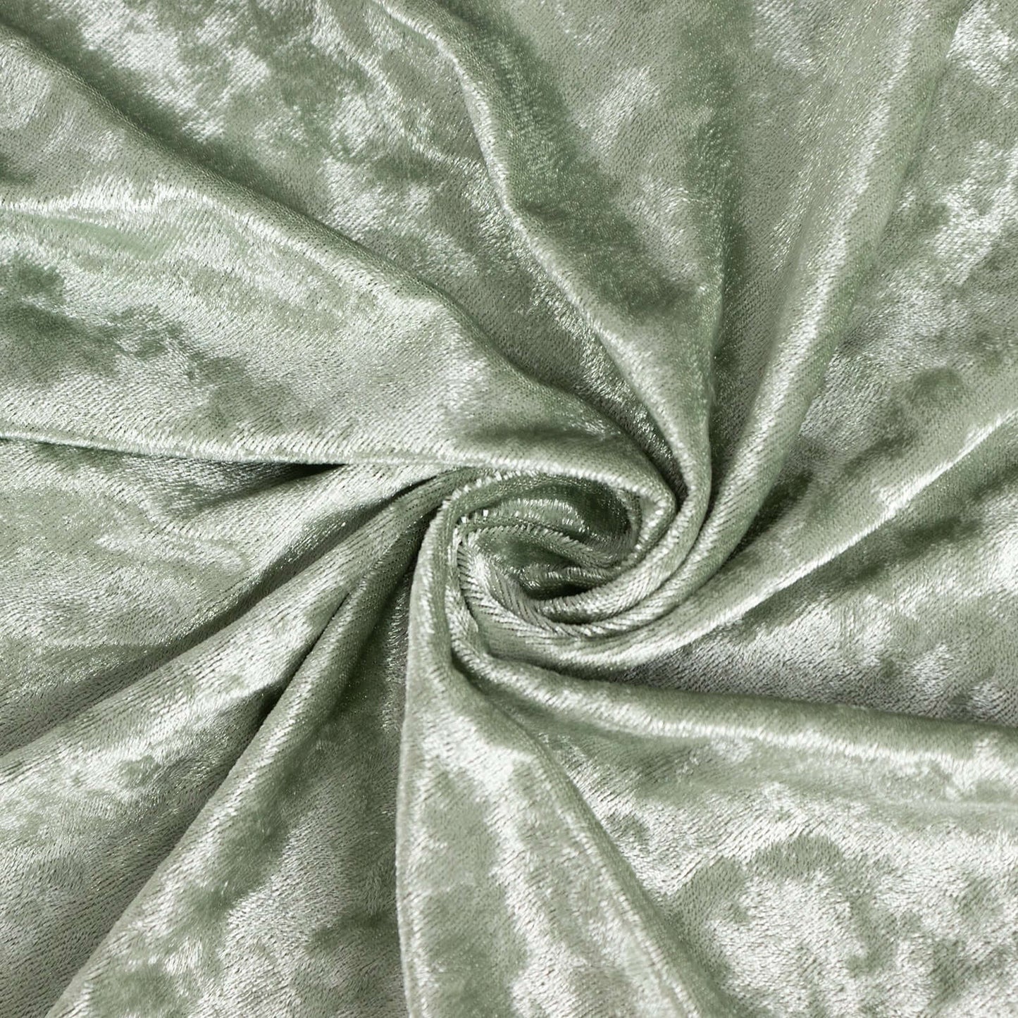 Crushed Velvet Fitted Rectangular 6ft Table Cover Sage Green - Wrinkle-Free Stretchy Tablecloth