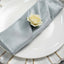 5 Pack Taffeta 20"x20" Napkins Silver - Accordion Crinkle Dinner Napkins