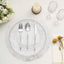 10-Pack Table Placemats Sequin Design Metallic Silver Round - Mesh Disposable Dust-Free Dining Mats 13"