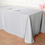 Polyester 90"x132" Rectangle Tablecloth Silver - Seamless Wrinkle-Resistant Table Cover