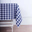 Polyester 54"x54" Square Tablecloth White/Navy Blue - Checkered Buffalo Plaid Design for Casual Table Settings