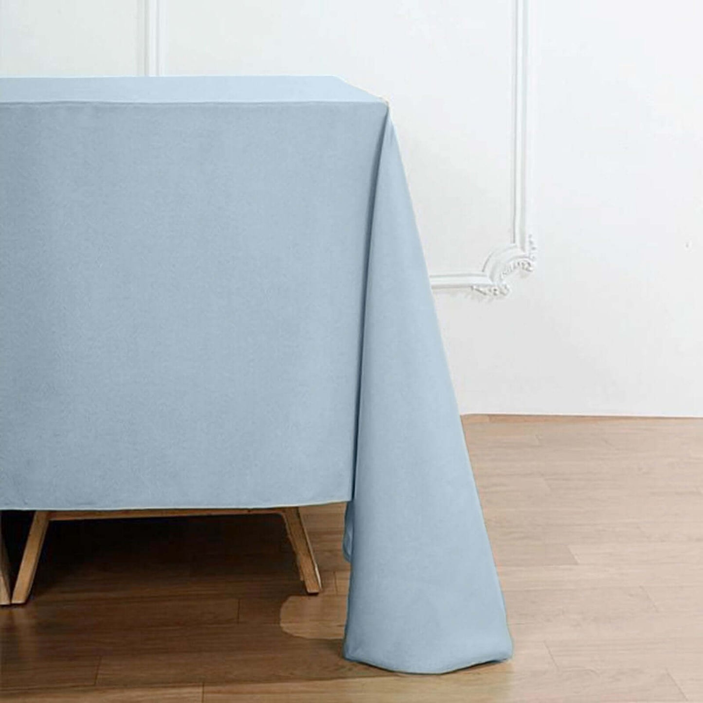 Polyester Square 90"x90" Tablecloth Dusty Blue - Wrinkle-Resistant & Durable Table Cover