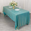 Sequin Dots Polyester 60"x126" Rectangle Tablecloth Shimmering Turquoise - Wrinkle Free & Sparkling Table Cover