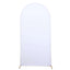 6ft Matte White Spandex Fitted Chiara Backdrop Stand Cover For Round Top Wedding Arch