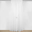 White Chiffon Polyester Event Curtain Drapes, Dual Layer Divider Backdrop Curtain Panels with Rod Pockets - 10ftx10ft