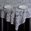 Lace 90"x90" Table Overlay Square Tablecloth White - Classic Design for Timeless Celebrations