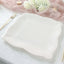 25-Pack Paper 11" Square Dinner Plates in White with Vintage Pottery Embossed Design - Shiny Disposable Serving Plates