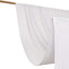 White Scuba Polyester Event Curtain Drapes, Durable Flame Resistant Backdrop Event Panel Wrinkle Free with Rod Pockets - 5ftx14ft