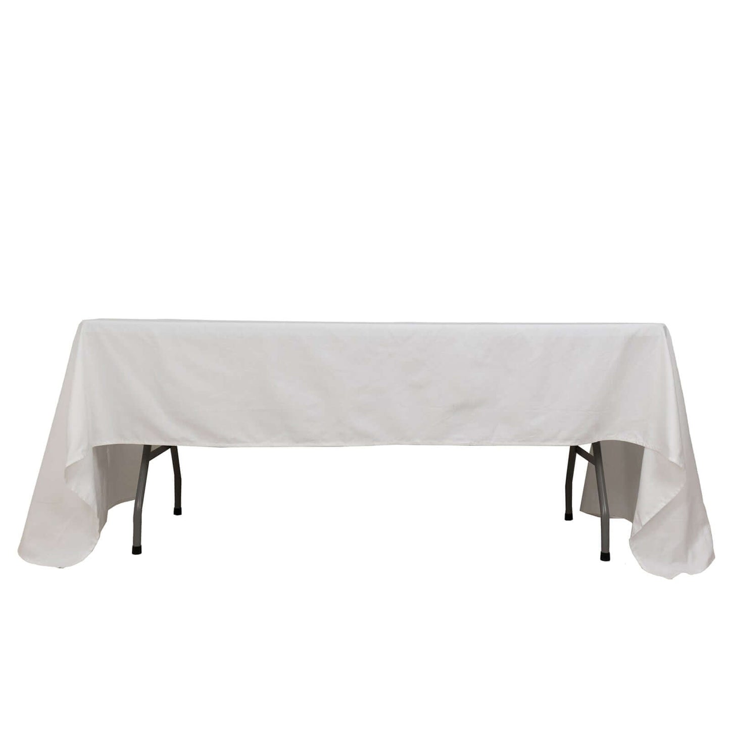 100% Cotton 60"x126" Rectangle Tablecloth White Linen - Sophisticated, Soft & Breathable Table Cover