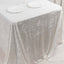 Premium Crushed Velvet 90"x132" Rectangle Tablecloth White - Reusable Soft & Graceful Seamless Table Cover
