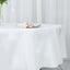 Premium Polyester 90" Round Tablecloth White - Stain and Wrinkle-Resistant 220GSM Table Cover for Weddings & Event Decor