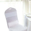 5 Pack Stretch Spandex Chair Sashes White - Classy Reusable Chair Bands with Silver Diamond Ring Slide Buckle 5"x14"