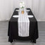 Satin 12"x108" Table Runner White - Stripe Classic Wedding & Event Table Decor