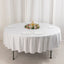 Scuba Round 90" Tablecloth White - Wrinkle Free & Stain Resistant Table Cover for Weddings and Banquets