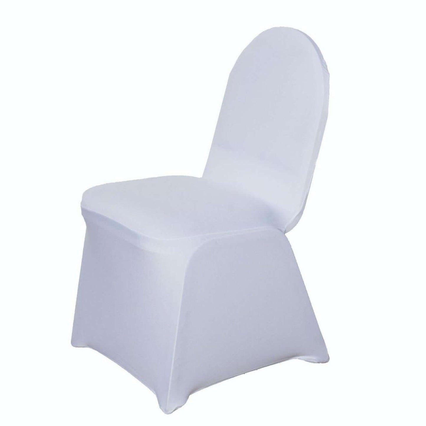 Spandex Chair Cover for Banquet Chairs White - Stylish Stretch 160GSM Fabric with Slip-On Slipcover for Sophisticated Gatherings