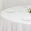 Fire Retardant Premium Polyester 132" Round Tablecloth White - Stylish High-Performance Table Cover for Large Gatherings
