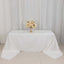 100% Cotton 90"x156" Rectangle Tablecloth White Linen - Seamless, Soft & Breathable Table Cover