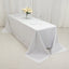 Fire Retardant Premium Polyester 90"x156" Rectangular Tablecloth White - Stylish High-Performance Seamless Table Cover for Large Gatherings