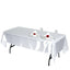 Satin Rectangular 60"x102" Tablecloth White - Smooth and Lustrous Finish for Weddings and Parties