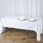 Premium Polyester 60"x126" Rectangle Tablecloth White - Stain-Resistant 220GSM Finish for Special Events