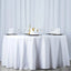 Premium Polyester 108" Round Tablecloth White - Wrinkle-Resistant 220GSM Table Cover for Weddings & Events