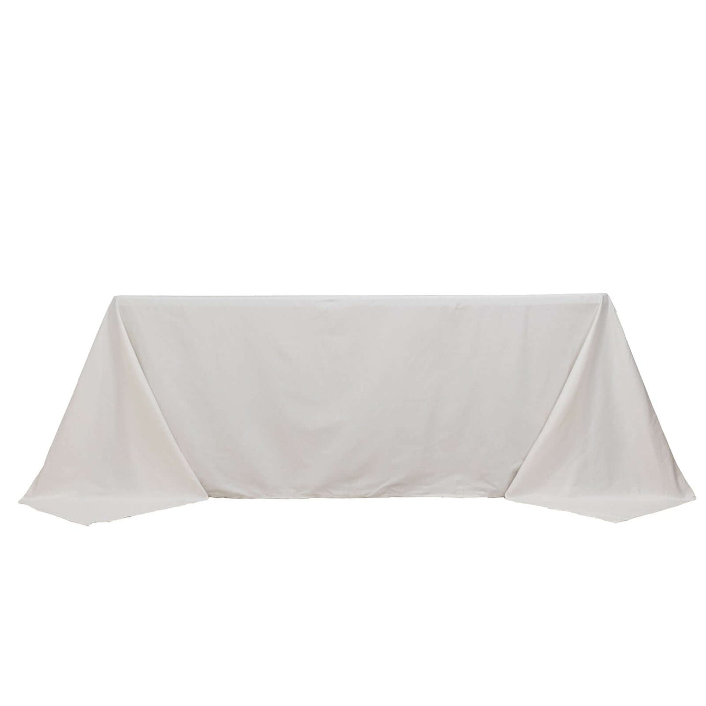 100% Cotton 90"x132" Rectangle Tablecloth White Linen - Seamless, Soft & Breathable Table Cover