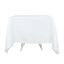 Premium Polyester Square Tablecloth 70"x70" White 220GSM Wrinkle-Resistant Table Cover for Stylish Gatherings