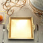 2-Pack Acrylic Square Serving Trays 10" in Metallic Gold with Embossed Handles, Decorative Dinner Party Food Platters