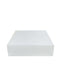 Acrylic Cake Box Stand Pedestal Riser Mirror Finish Silver - Decorative Display for Weddings 18"x18"