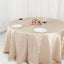 Taffeta 132" Round Tablecloth Beige - Seamless Accordion Crinkle Table Cover