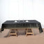 5-Pack Plastic Table Covers Black Rectangle with Gold Confetti Dots - Durable PVC Disposable Tablecloths for Events 54"x108"