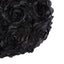 Satin Rosette Chair Cover for Banquet Chairs Black - Stretch Fitted Slip-On Slipcover