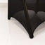 Spandex Chair Cover with Silver Rhinestone Buckled Sash Band Black - Stylish Stretch Fitted Slipcover for Banquets & Events