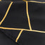 Polyester 90"x132" Rectangle Tablecloth Black Seamless with Gold Foil Geometric Pattern - Wrinkle-Resistant Seamless Table Cover