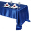 Satin Rectangular 60"x126" Tablecloth Royal Blue - Smooth and Lustrous Table Cover