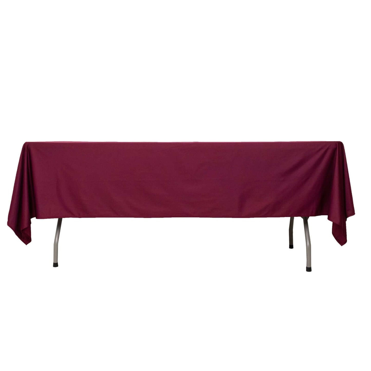 Scuba Rectangular 60"x102" Tablecloth Burgundy - Wrinkle Free & Stain Resistant Table Cover