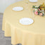Premium Polyester 90" Round Tablecloth Champagne - Stain and Wrinkle-Resistant Design with 220GSM Thickness Table Cover