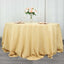 Premium Polyester 132" Round Tablecloth Champagne - Seamless 220GSM Wrinkle-Resistant Table Cover