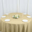 Polyester 132" Round Tablecloth Champagne - Seamless Chic Table Cover