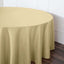 Polyester 120" Round Tablecloth Champagne - Seamless Wrinkle-Resistant Table Cover