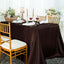 Satin Rectangular 90"x132" Tablecloth Chocolate - Seamless Table Cover
