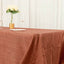 Taffeta 90"x132" Rectangle Tablecloth Terracotta (Rust) - Seamless Accordion Crinkle Table Cover