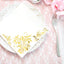 20-Pack Paper Dinner Napkins with Floral Design Metallic Gold - Disposable 3 Ply Cocktail Napkins for Weddings