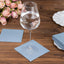 20 Pack Linen-Like Paper 5"x5" Napkins Dusty Blue - Highly Absorbent Airlaid Napkins