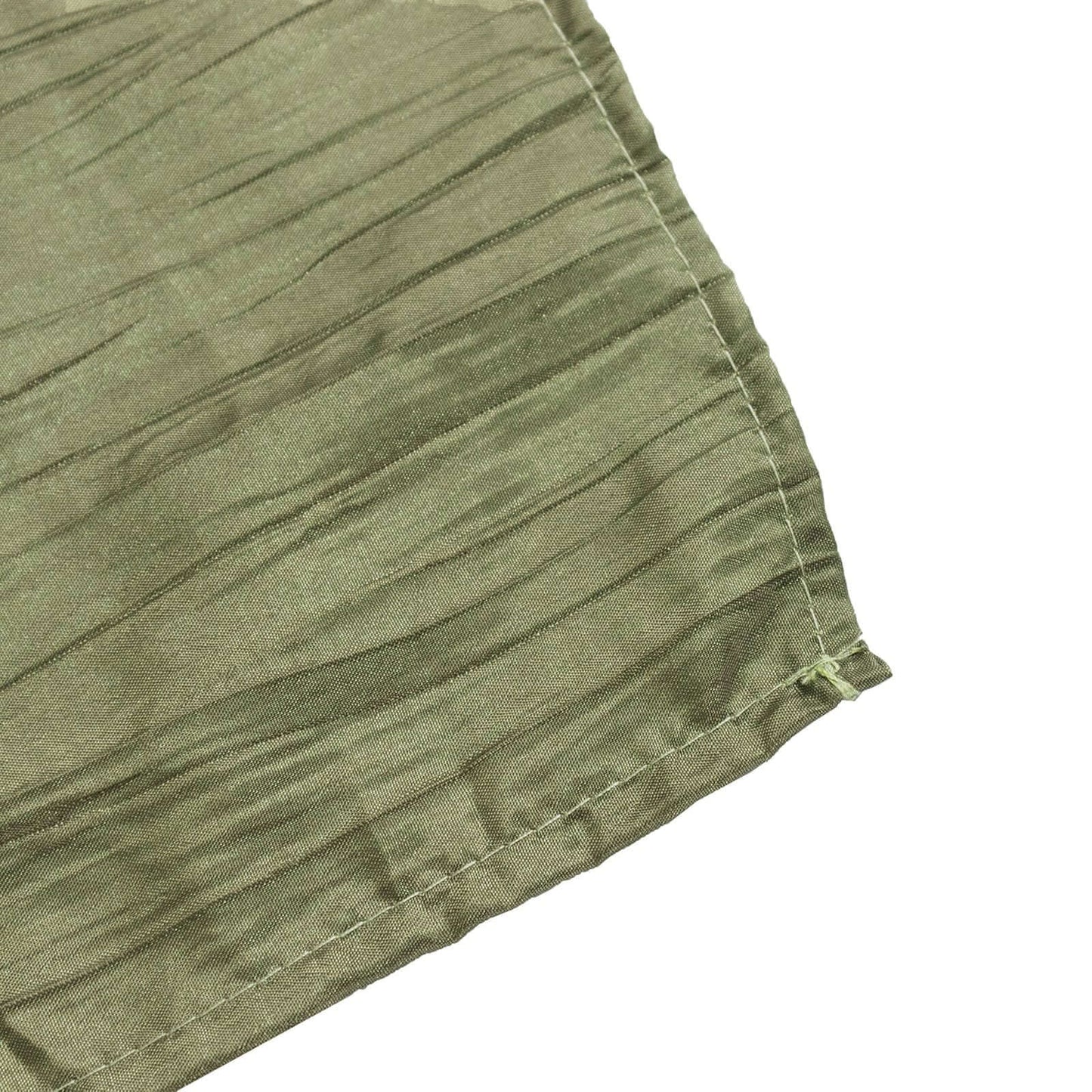 Taffeta 90"x156" Rectangle Tablecloth Dusty Sage Green - Accordion Crinkle Seamless Table Cover